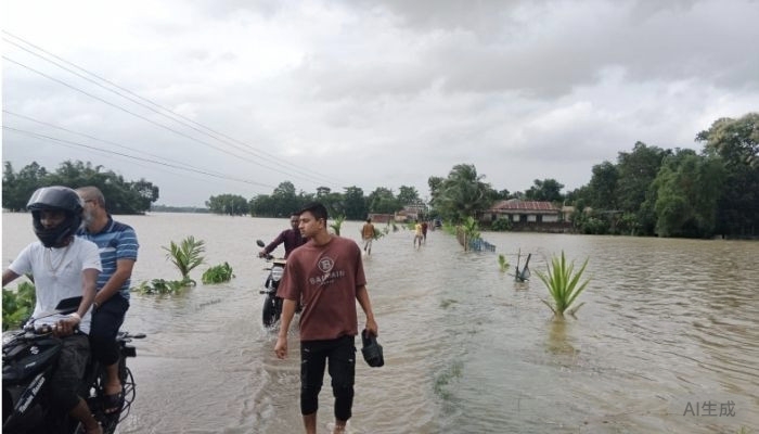 ধলাইয়ের পানি কমলেও ফুলছে মনু, মৌলভীবাজারে পানিবন্দি প্রায় ৫ হাজার পরিবার